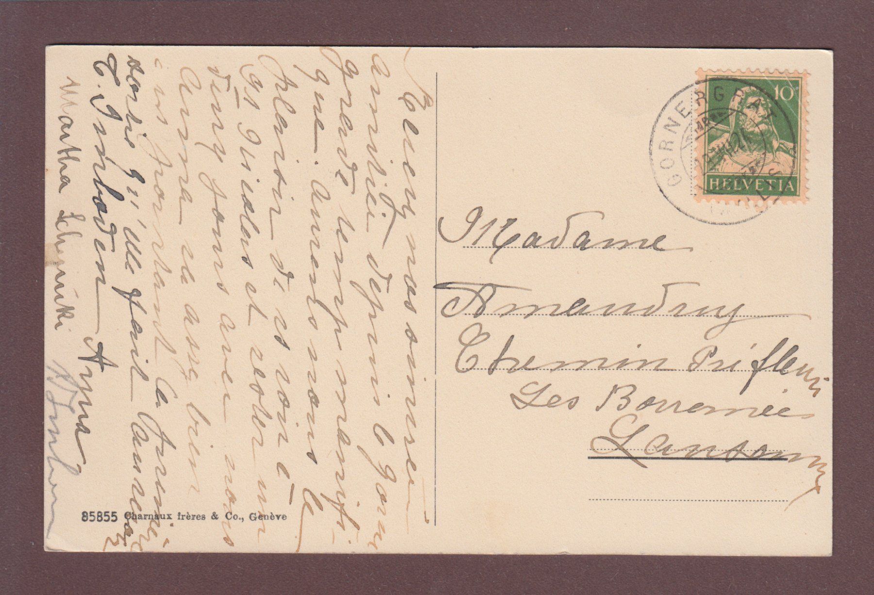 Cartoline postali: GORNERGRAT - Kulm-Hôtel - Cervin - 1924 – Usato da Pully venduto da nicecards 1