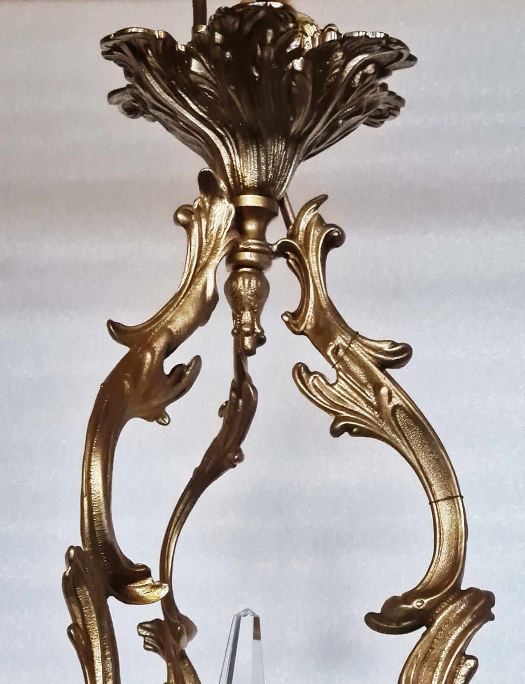 Kronleuchter & Deckenlampen: prächtiger antiker Kronleuchter, Korbform, Bronze, C59 – Gebraucht aus Gross Drewitz von Kronleuchter-online 6