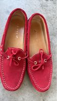 Manila Loafers rot Wildleder Groesse 38.5 guter Zustand