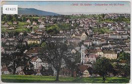 St. Gallen - Ostquartier mit St. Fiden - Litho