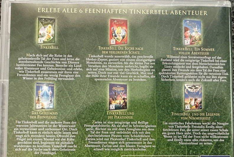 Tutti i DVDs: 6 DVDs Tinkerbell Collection - Alle Abenteuer – Usato da Beringen venduto da Mantafisch1 2