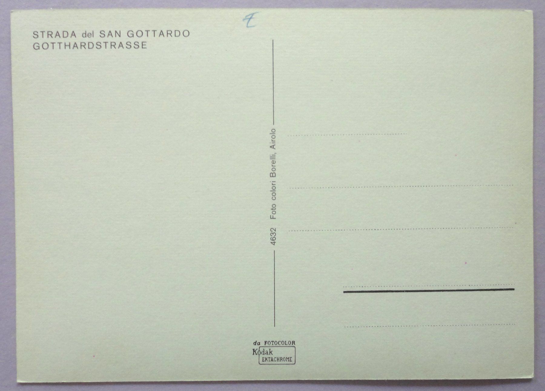 Cartoline postali: St. Gotthard-Pass 2112 m – Usato da Fétigny venduto da Billy2miny 1