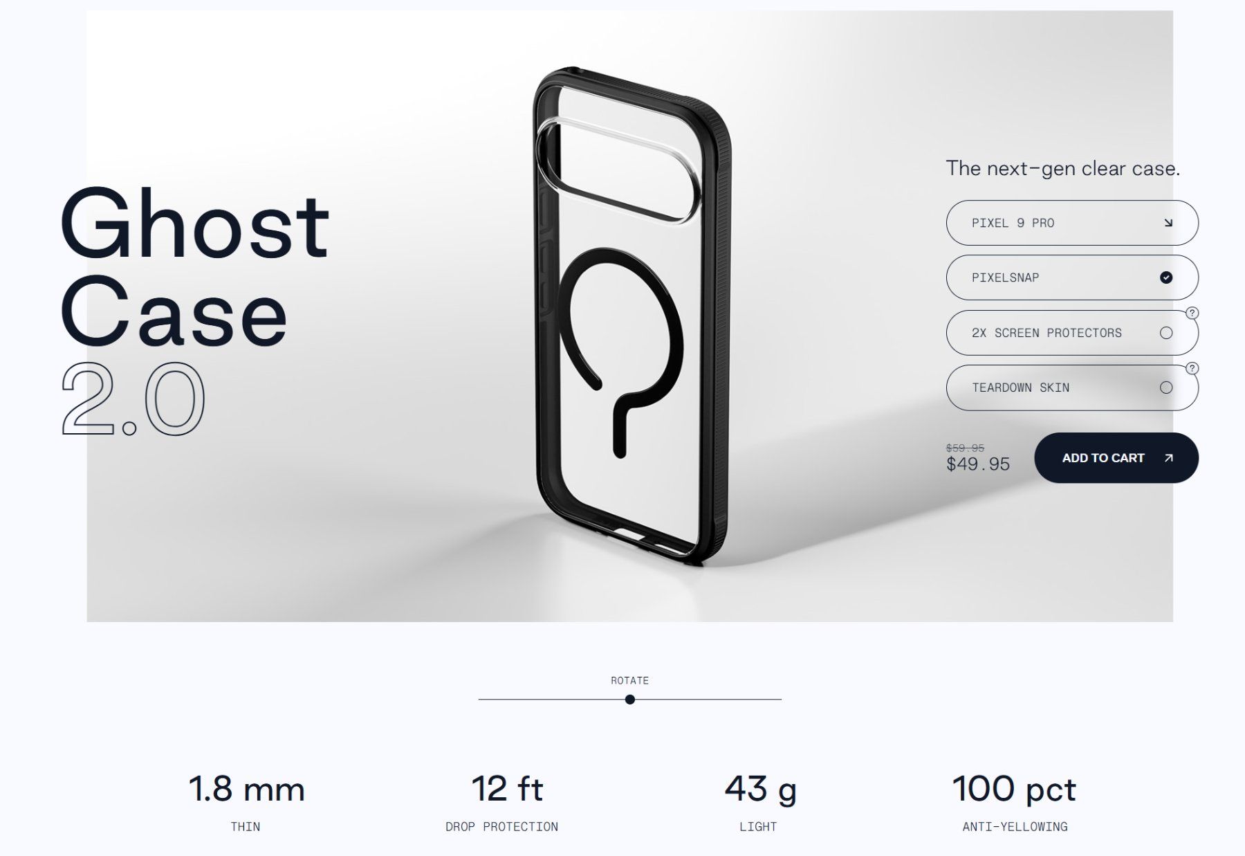 Cover & Protezioni schermo: dbrand - Pixel 10 Pro XL Ghost 2.0 Case – Usato da Winterthur venduto da Vancore90 5