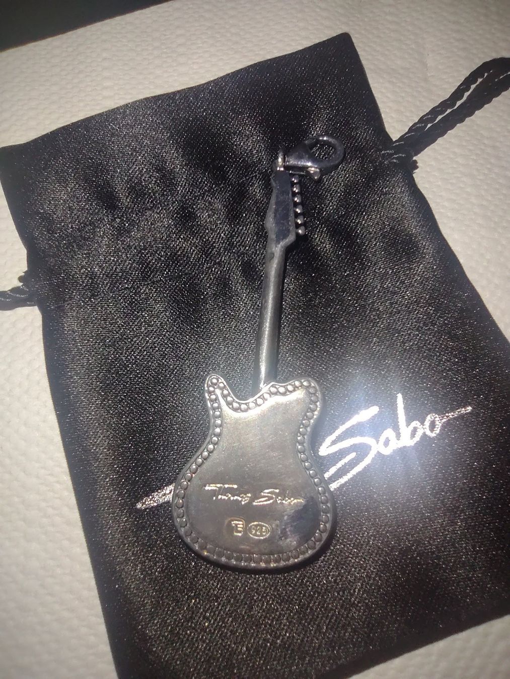 Ciondoli: THOMAS SABO SILBER SCHMUCK SET RING GITARRE ANHÄNGER KETTE – Nuovo e nell'imballaggio originale da Lupfig venduto da Womewome 4