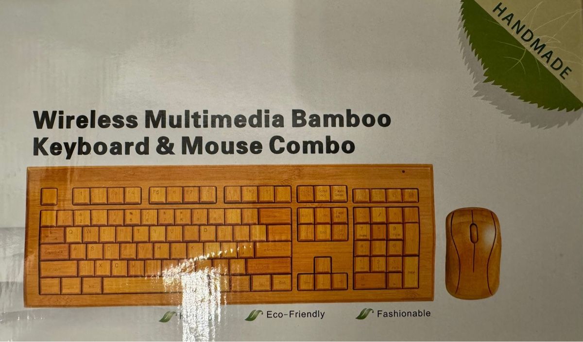 Tastiere: Bamboo Wireless Keyboard and Mouse Combo - Handmade! – Nuovo e nell'imballaggio originale da Zürich venduto da O.Bond