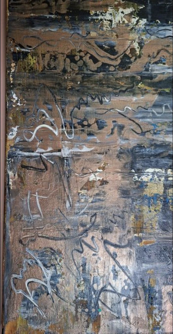 Tableaux: Gemälde " Echo der Erde" handmade 40×70 – Neuf (Voir description) à Riehen par Steinbock1970 3