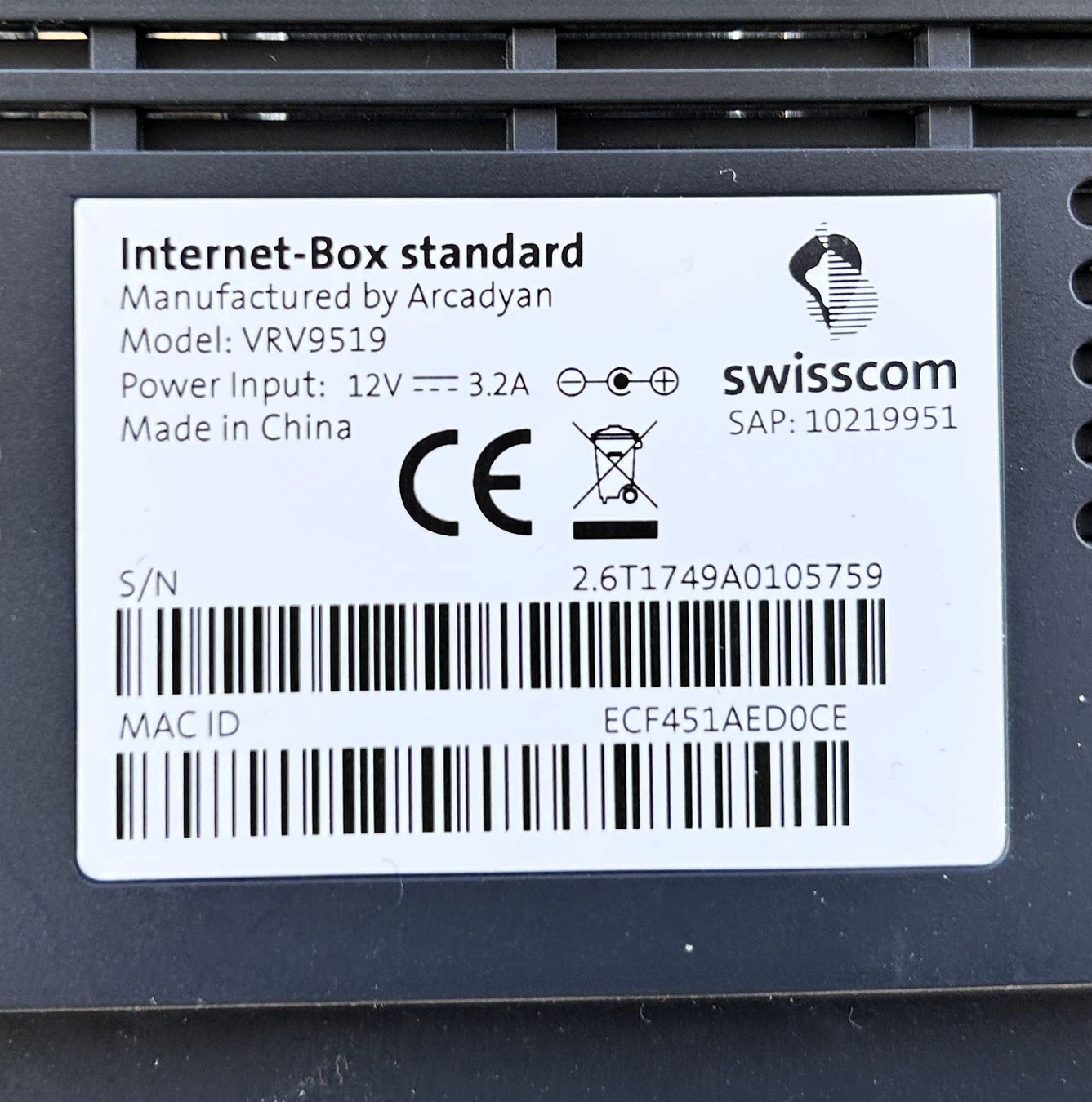 Swisscom Modem & Router: Internet-Box Standard IP,. Swisscom – Usato da Kleindöttingen venduto da hudy 2