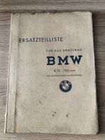 Ersatzteile Liste für das Kraftrad BMW R75 750ccm ca. 1942