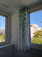 Vorhang mit Gardienenhaken mit Klammer und Gleiter