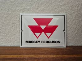 Emailschild Massey Ferguson Traktor USA Logo Emaille Schild