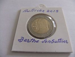 Autriche 2 Euro 2015 Bertha Von Suttner