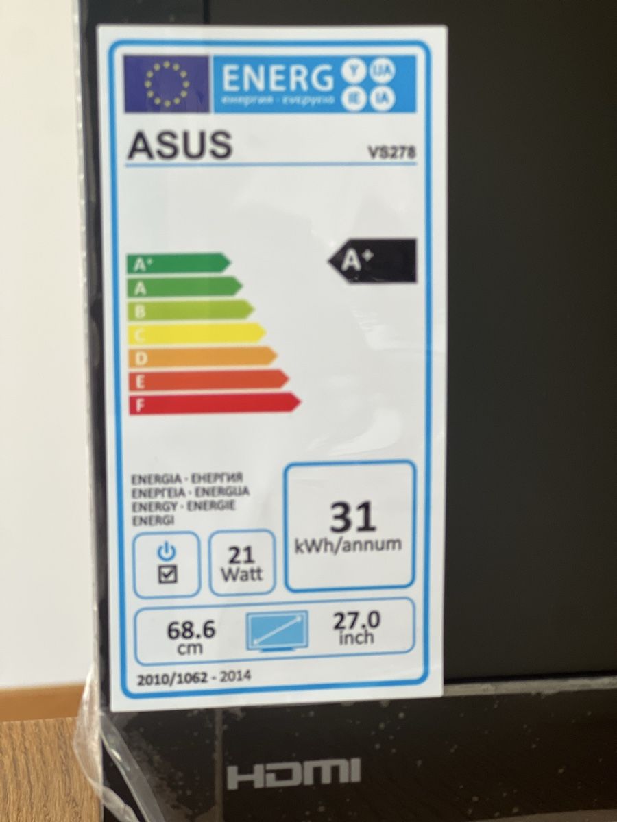 Asus Monitor: ASUS LCD Monitor VS278 – Nuovo (secondo la descrizione) da Oberkirch LU venduto da Pfefferminztee 1
