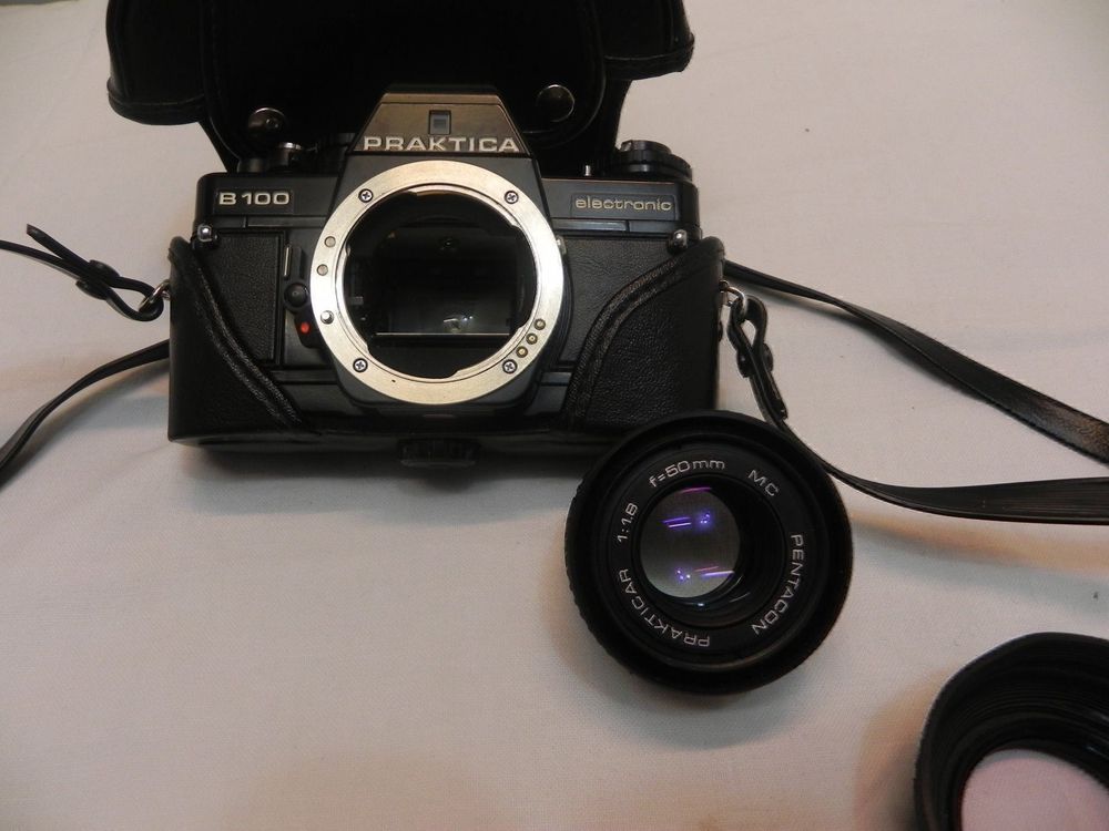 Appareil Photo Argentique Praktica B100 Avec Objectif 1:2.8 28mm, Bon état