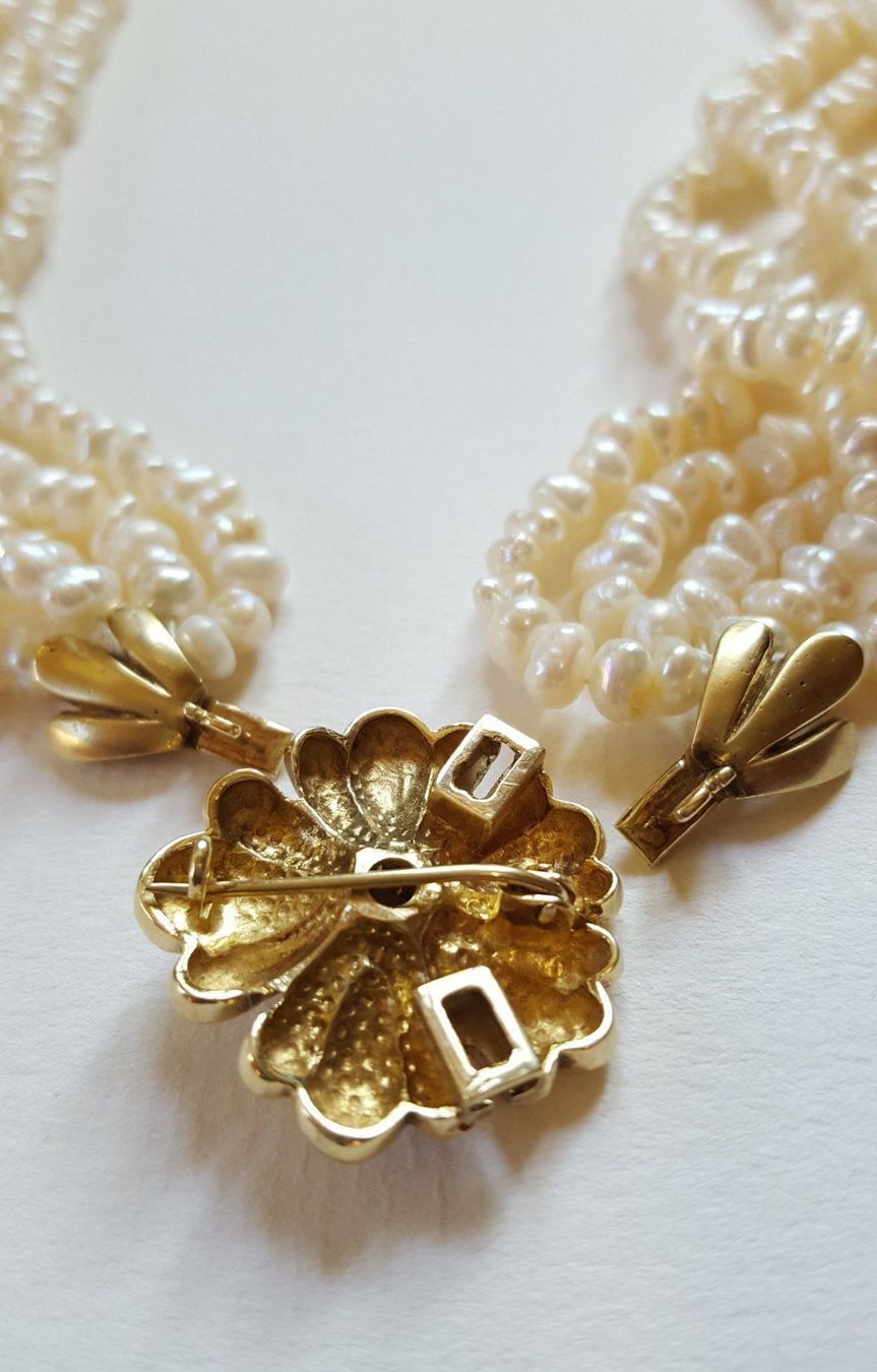 Ketten: Perlen Collier~585 Gold Verschluss/Broch – Gebraucht aus Wald ZH von Aniade 7