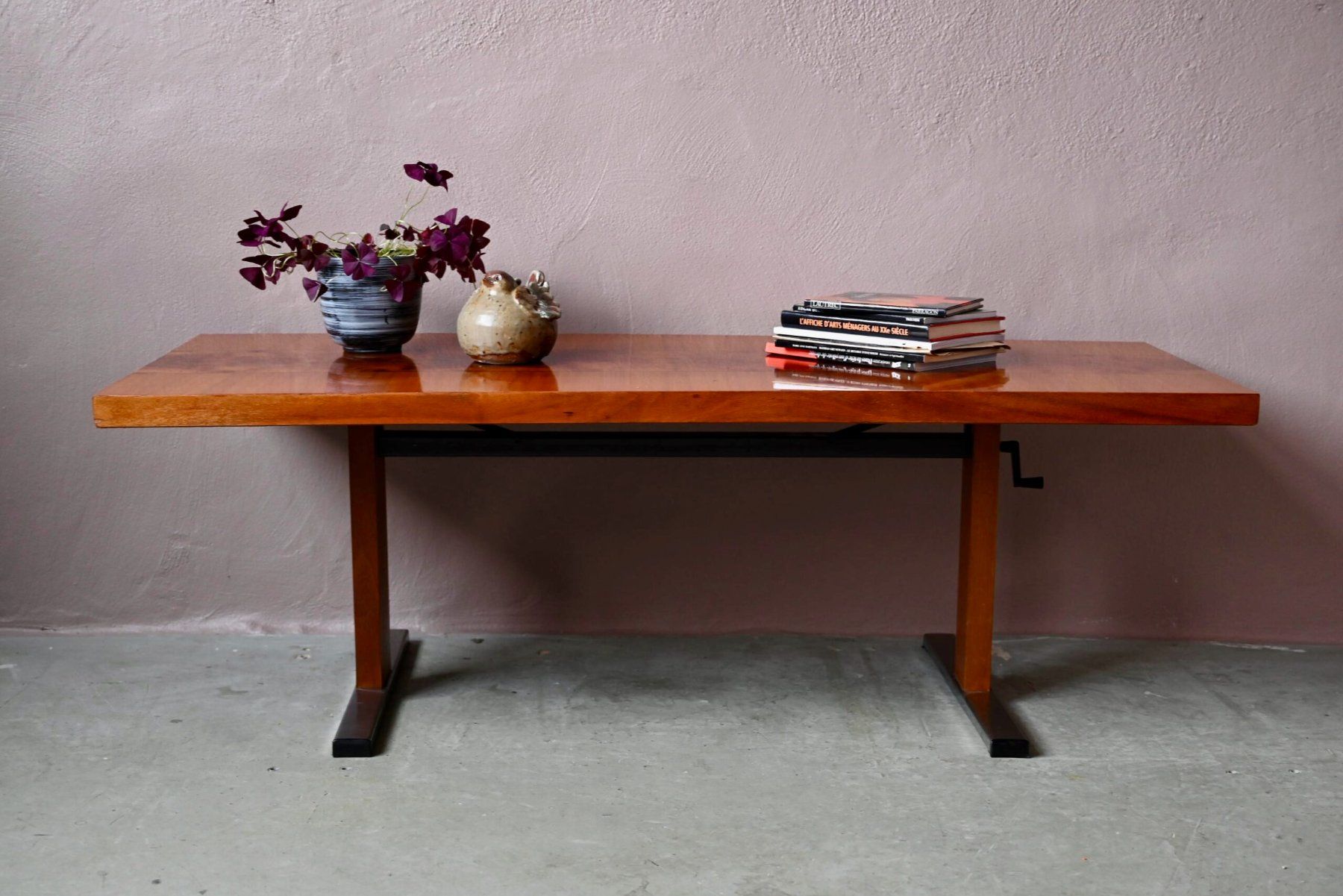 Tische: Table basse rectangulaire monte et baisse vintage scandinave – Gebraucht aus COLMAR von Sophiebellelurette