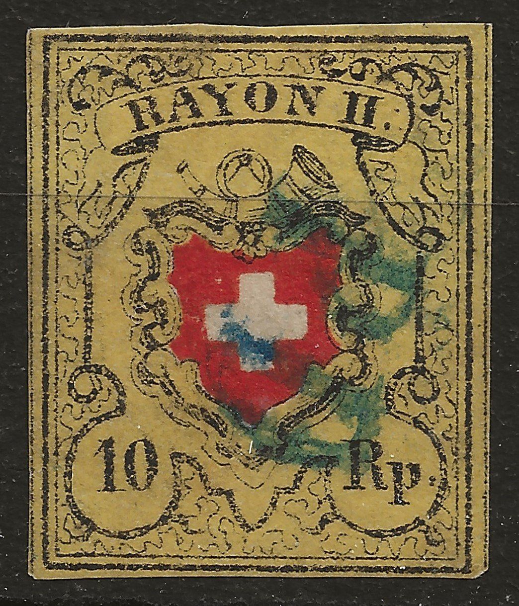 Tutti i francobolli: Rayon II Stein B-RO Type 12 / fehlerfreie Marke – Usato da Zürich venduto da Snoopy74