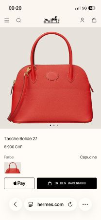 Orig. Hermes Bolide 27 PHW NEUwertig