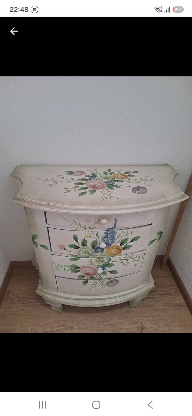 Kommoden: Kommode bemalte Blumenmuster 3 Schubladen  – Gebraucht aus Wynau von Ziegler_Secondhand