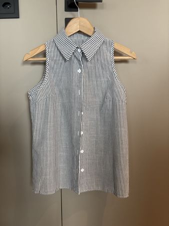 Weste Damen Top Gr. S, gestreift, ärmellos, Frühling/Sommer