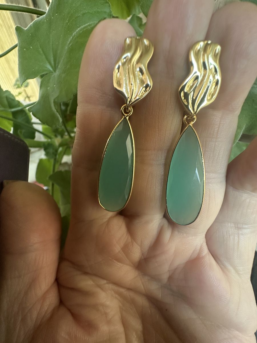 Orecchini pendenti & Orecchini a lobo: Aqua Chalcedon Ohrringe  – Nuovo e nell'imballaggio originale da Kriens venduto da Hortensie6 2