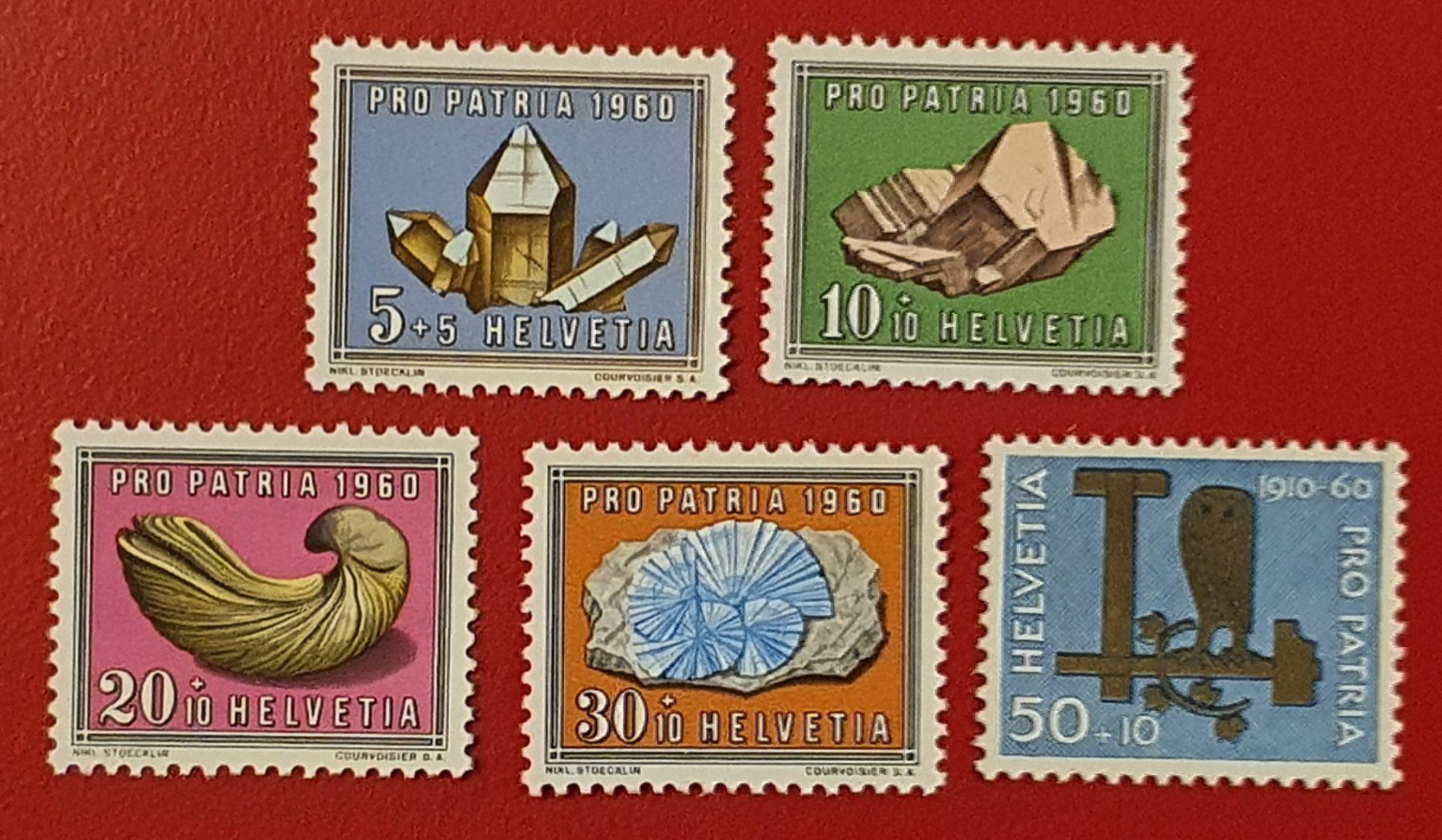 Tutti i francobolli: PRO PATRIA SATZ 96 - 100 1960** POSTFRISCH – Nuovo (secondo la descrizione) da Düdingen venduto da Quartierstrasse
