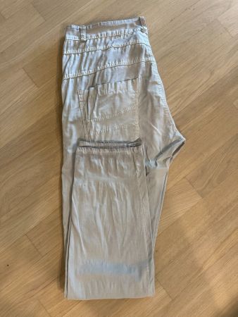 Hose geknöpft - leger - hellgrau - Gr. 40 - Top Zustand