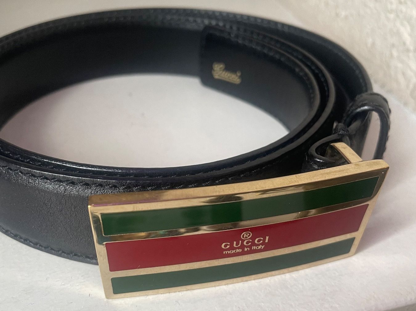 Gucci Cinture: Gucci - Belt Black and Gold – Usato da Minusio venduto da Pink222 1