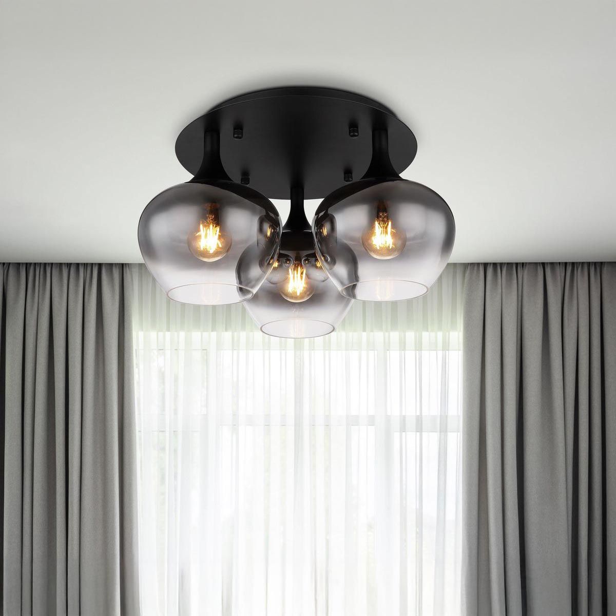 Lampadari & plafoniere: Deckenleuchte, Glas, Rauchfarbe, 45 cm Ø – Nuovo (secondo la descrizione) da Kreuzlingen venduto da Smart-Light 1