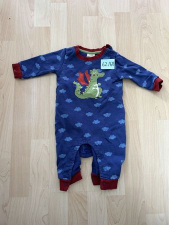 Süsser Baby Jumpsuit Drache Gr. 62/68 blau rot