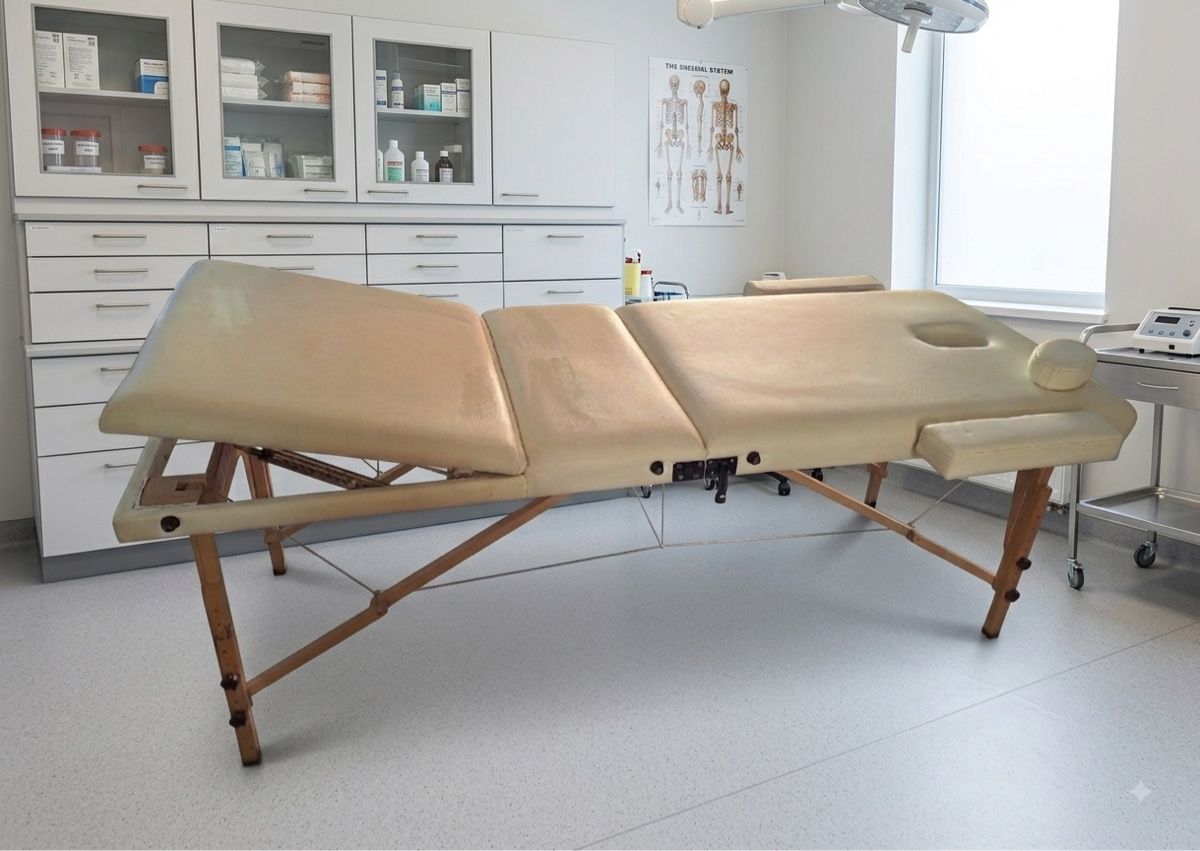 Gonser Liegen & Liegestühle: Massage table with accessories and bag  – Gebraucht aus Männedorf von Sellaronda