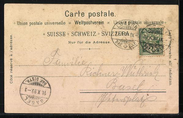 Cartes postales: Litho Luzern, Schloss mit Bahn, Gesamtan – D'occasion à Berlin par bartko-reher 1