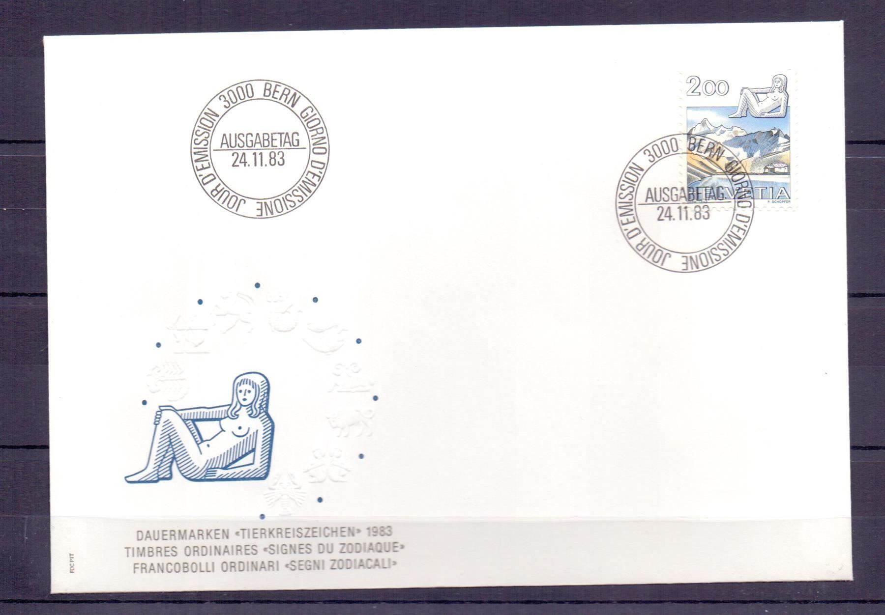 Tous les timbres: CH FDC  1983  TIERKREISZEICHEN – D'occasion à Koblenz par Markenhimmel