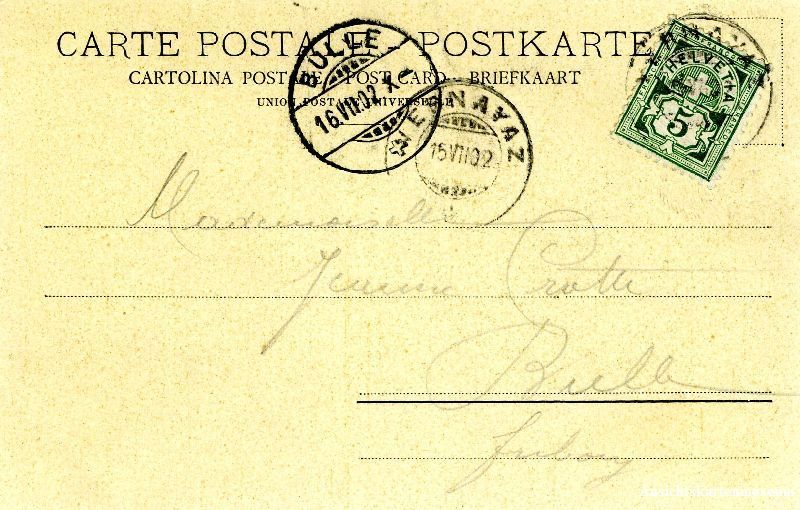 Cartoline postali: Vernnayaz - Cascade de Pissevache + 1902 – Usato da Emmenbrücke venduto da teestube 1