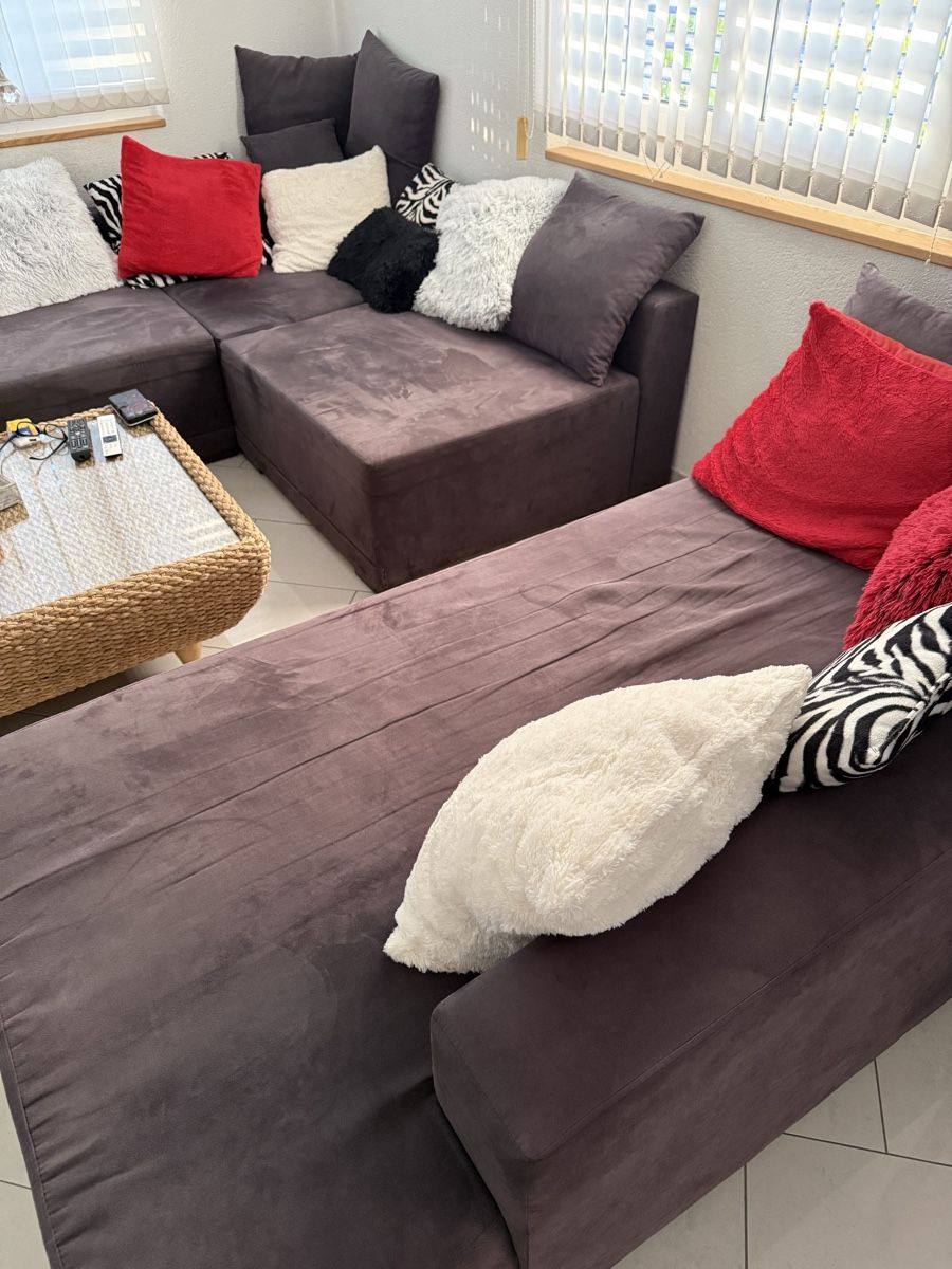 Divani: Ecksofa dunkelgrau Stoffbezug guter Zustand – Usato da Münsingen venduto da energystar15