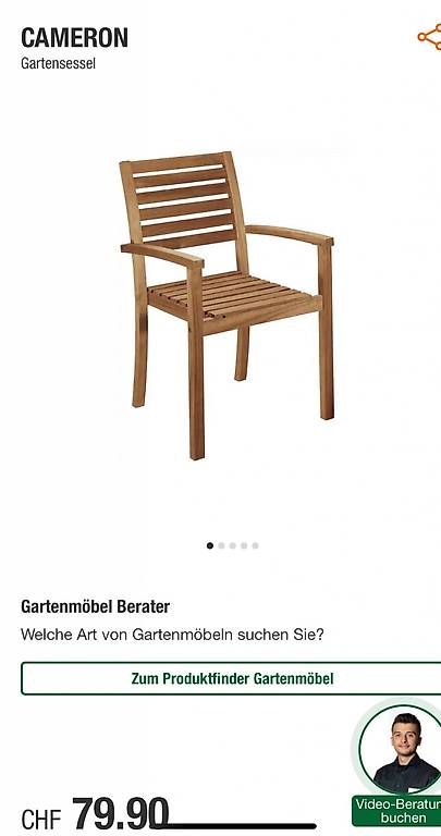 Stühle: Balkon-Stuhl mit Armlehnen, 2 Stück – Gebraucht aus Wallisellen von Versiva4