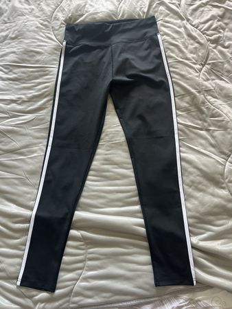 Damen Sport Tights schwarz mit Streifen Grösse L neu