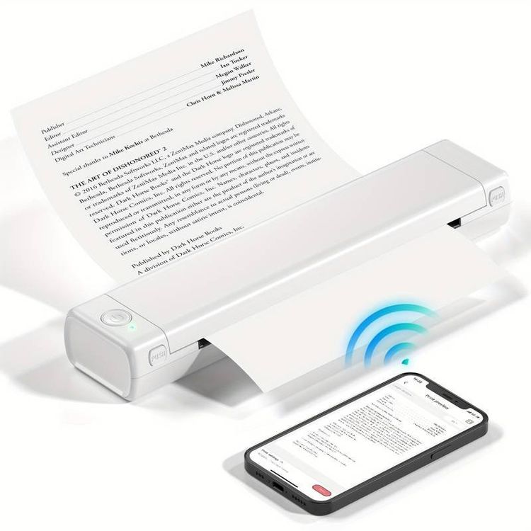 Portabler Mini Drucker mit Akku tintenlos Thermodrucker (Neu und ...