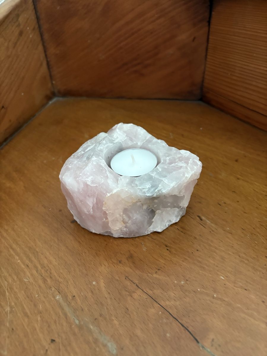Minerali & Pietre curative: Rosenquarz Teelichthalter – Usato da Baden venduto da jdif 1