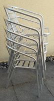 5xAluminium Gartenstühle hochwertig, stapelbar, top Zustand