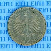 DEM___2.00 1957D  Planck vz 2 Deutsche Mark