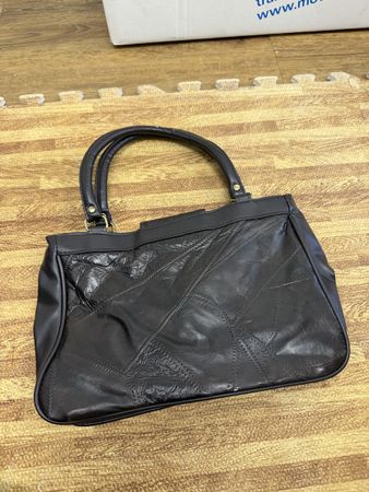 Handtasche Leder Braun Stefano Damen Tasche Handarbeit Patch