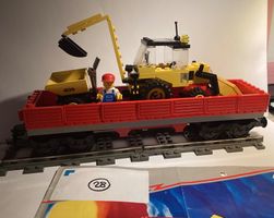 Roter Flachwagen aus Set 4543 Lego 9V Eisenbahn