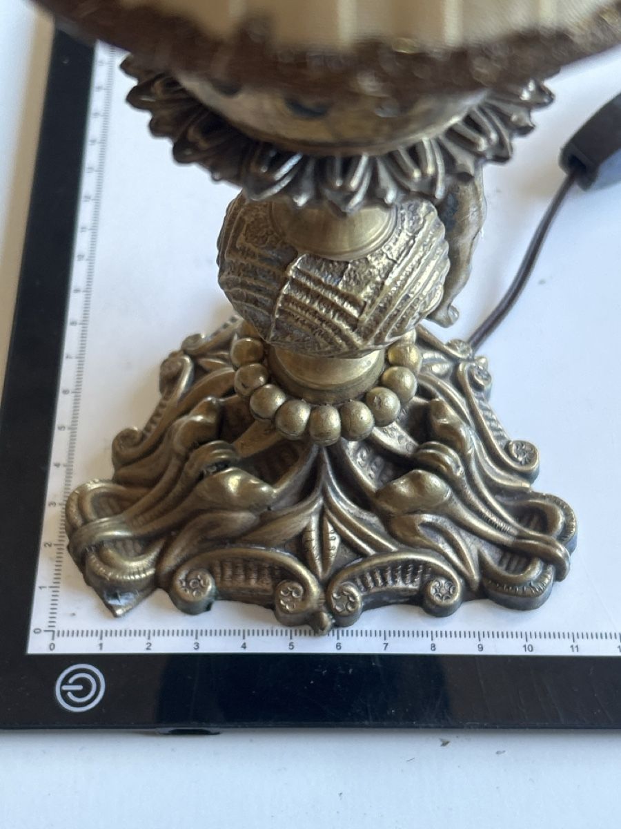 Lampade: Tischlampe Engel Messing mit Schirm (I13) – Usato da Neuenhof venduto da bro_9zsg 5
