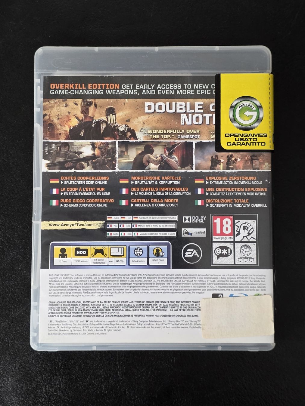Giochi: ARMY OF TWO: THE DEVIL'S CARTEL | PS3 – Usato da Bellinzona venduto da egemon 1