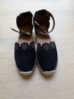 See By Chloé espadrilles black leather ankle strap size 38