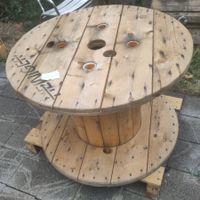 Holz Kabeltrommel Tischlein Dekoration guter Zustand