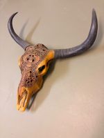 Deko Schädel Polyresin Stier Bulle Longhorn Büffel Pfister
