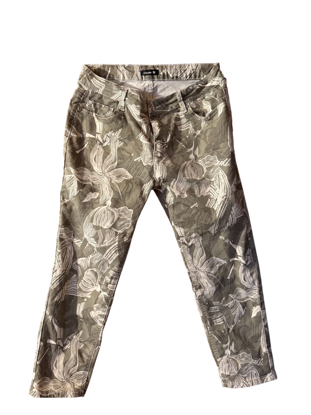 Pantaloni: Damen Jeans Hose Blumenmuster Grösse 42 – Usato da Kiental venduto da gali_72