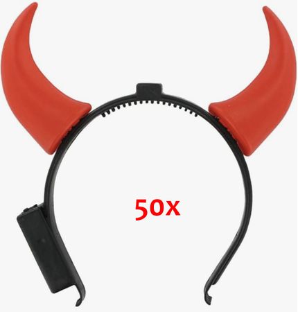 FASNACHT 50x Leuchtende Teufelshörner