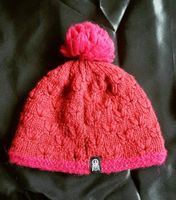 Bonnet à pompon rose enfant pure laine vierge